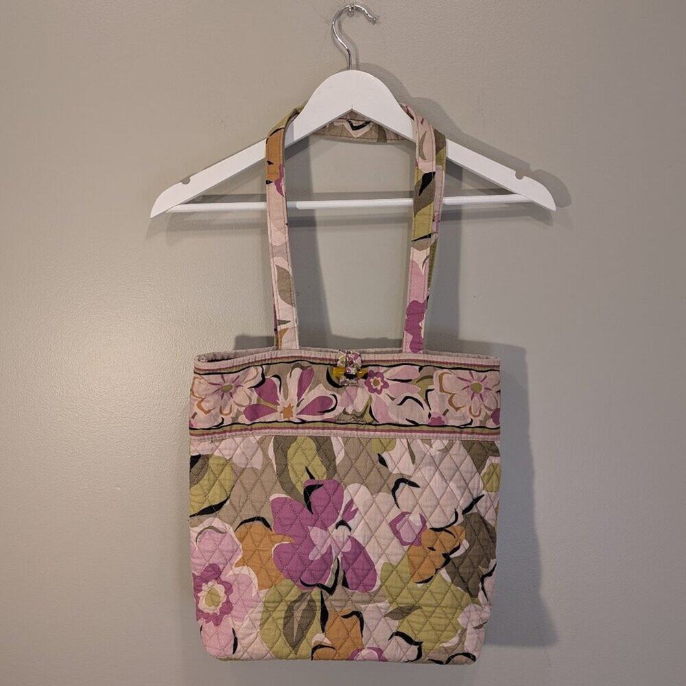 Vera Bradley Tote Floral Abstract Library School Vacation Beach Day